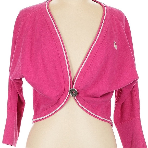 Vintage Y2K Abercrombie & Fitch Shrug Cardigan Terry Cloth Academia Size Medium - Picture 1 of 8